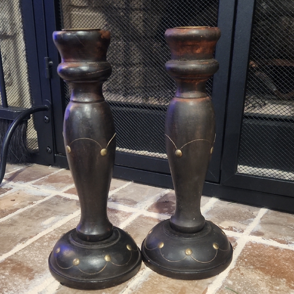 Wooden Candle Holders